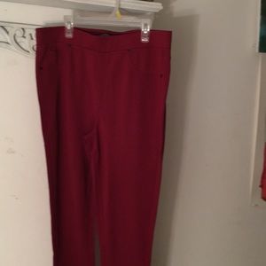 New Size Large Burgundy Skinny Pants